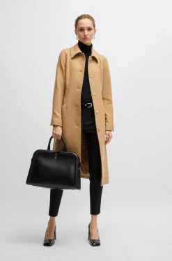 HUGO BOSS Ariell Leather Tote Bag With Detachable Pouch | Women Bags | Jewelry