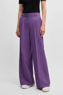 HUGO BOSS Boot-leg Trousers In Stretch Fabric | Women Pants