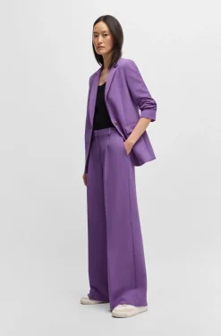 HUGO BOSS Boot-leg Trousers In Stretch Fabric | Women Pants