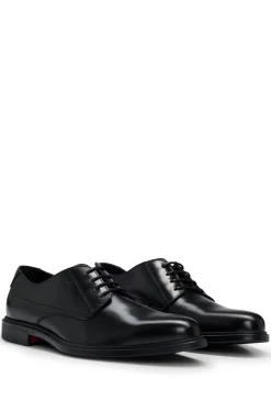 HUGO BOSS Derby Shoes In Nappa Leather With Embossed Logo | Business Shoes