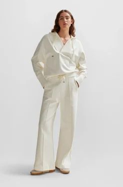 HUGO BOSS Drawstring Trousers With Tape Trims | Women Pants | Tracksuits