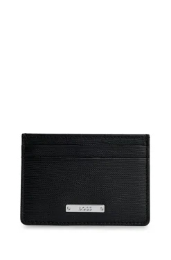 HUGO BOSS Embossed-leather Card Holder With Logo Plaque | Wallets And Key Rings