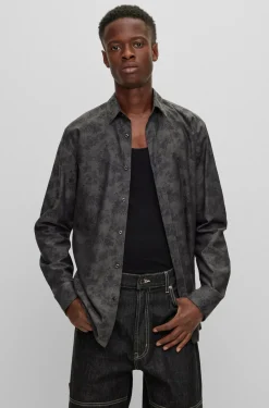 HUGO BOSS Extra-slim-fit Shirt In Toile De Jouy Jacquard | Shirts