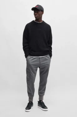 HUGO BOSS Faux-leather Lace-up Trainers With Monogram Print | Sneakers