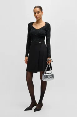 HUGO BOSS Faux-leather Shoulder Bag With Double B Monogram | Women Bags