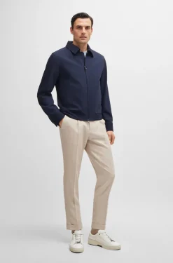 HUGO BOSS Gary Grained-leather Trainers With Logo Lace Loop | Sneakers