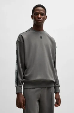 HUGO BOSS HUGO X RB Cotton-terry Sweatshirt With Branded Tape | Tracksuits