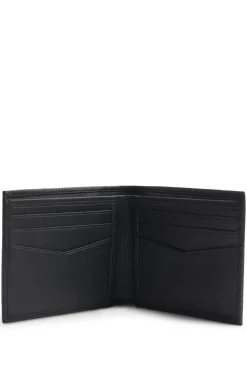HUGO BOSS Italian-leather Card Holder With Logo Lettering | Scarves | Wallets And Key Rings
