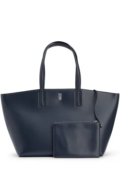 HUGO BOSS Leather Shopper Bag With Signature Hardware | Women Bags | Belts