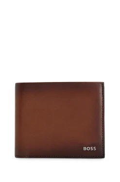 HUGO BOSS Leather Wallet With Polished-silver Lettering | Wallets And Key Rings