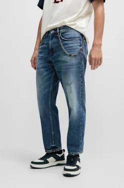 HUGO BOSS Loose-fit Jeans In Vintage-washed Comfort-stretch Denim | Pants