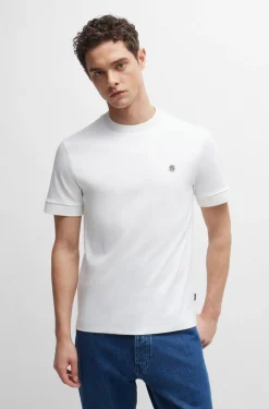 HUGO BOSS Mercerized-cotton T-shirt With Double B Monogram | Big & Tall | T-Shirts