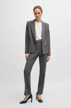 HUGO BOSS Pleat-front Sleeveless Blouse In Washed Silk | Women Blouses