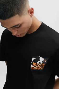 HUGO BOSS Relaxed-fit T-shirt In With Seasonal Artwork | T-Shirts
