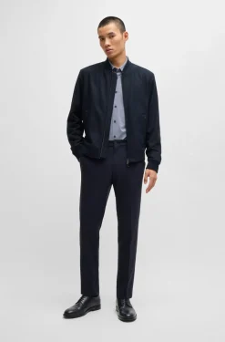HUGO BOSS Slim-fit Jacket With Two-way Front Zip | Sport Coats