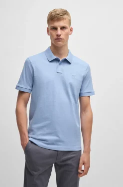 HUGO BOSS Stretch-cotton Slim-fit Polo Shirt With Logo Patch | Big & Tall
