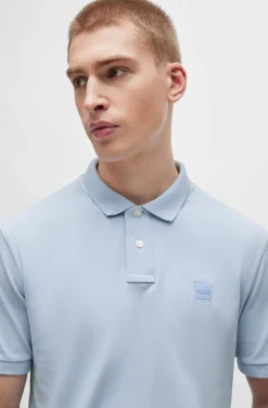 HUGO BOSS Stretch-cotton Slim-fit Polo Shirt With Logo Patch | Big & Tall | Polo Shirts