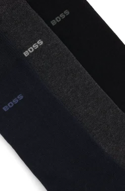 HUGO BOSS Three-pack Of Regular-length Socks In Stretch Fabric | Essentials | Socks