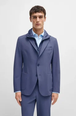 HUGO BOSS Water-repellent Jacket In Slim Fit With Zip-up Inner | Suit Separates